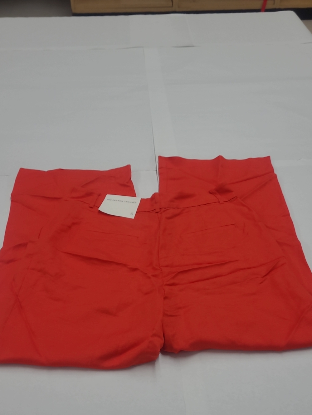 Loft Peyton Trousers Orange/Red Linen Blend Wide-Leg Bottoms Size 6 NWT - Picture 7 of 8